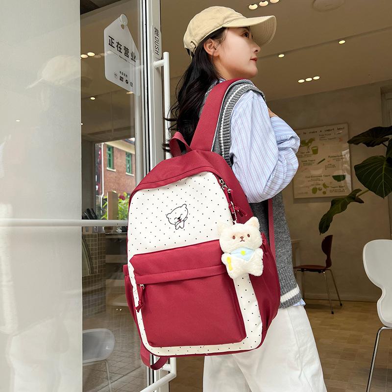 Schoolbag new Japanese ins style cute girl cartoon backpack student schoolbag large-capacity commuter anti-splashing backpack