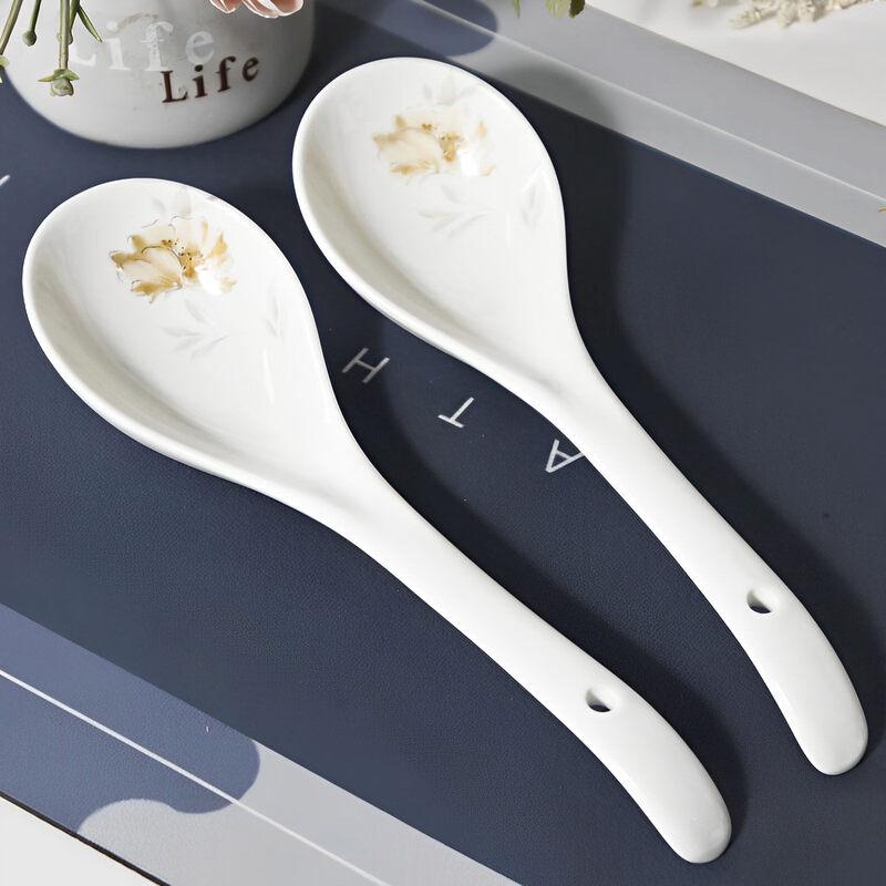 Chinese Ceramic Small Spoons (10-Pack)