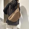 Large Capacity Waist Bag Women Shoulder Crossbody Bags Casual Fanny Pack Simple Phe Purse Corduroy Waist Bag Ladies Banana Bag