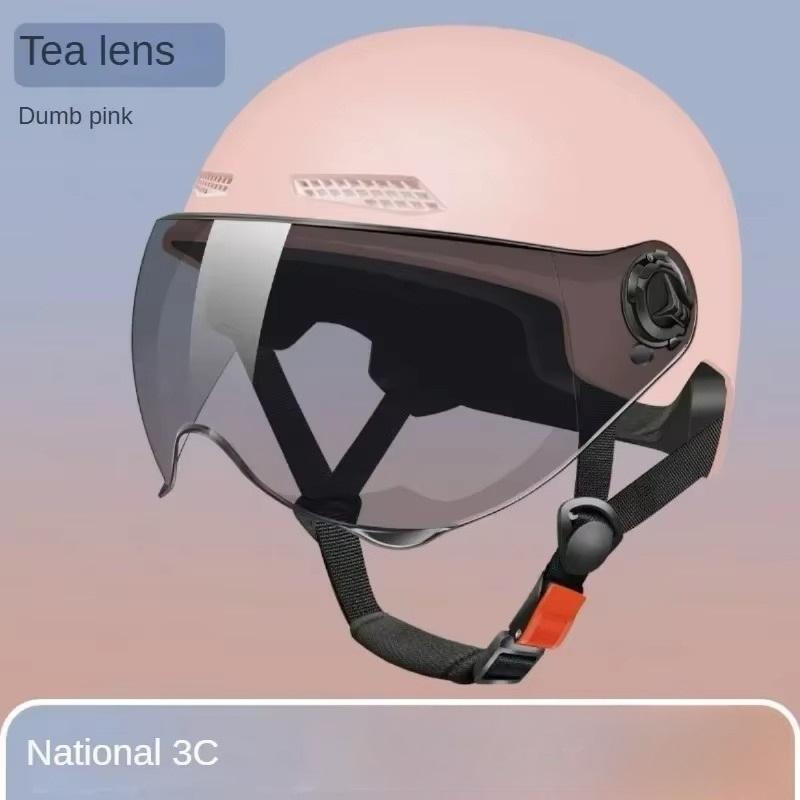 Capacete de Segurança para Bicicleta Certificado 3C para Homens e Mulheres Adultos Bicicleta Elétrica Motocicleta Ciclismo Capacete Meio Capacete com Óculos