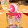 Walform Sprühbecher, Kinder Trinkbecher mit Strohhalm, Niedliche Delfin-Wasserflasche, Lebensmittelgeeigneter Plastikbecher, Geburtstagsgeschenk
