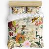 Animal Bird Flowers Leaves Branch Plant 3pcs Bedding Set For Bedroom Double Bed Home Textile Duvet Cover Quilt Cover Pillowcase