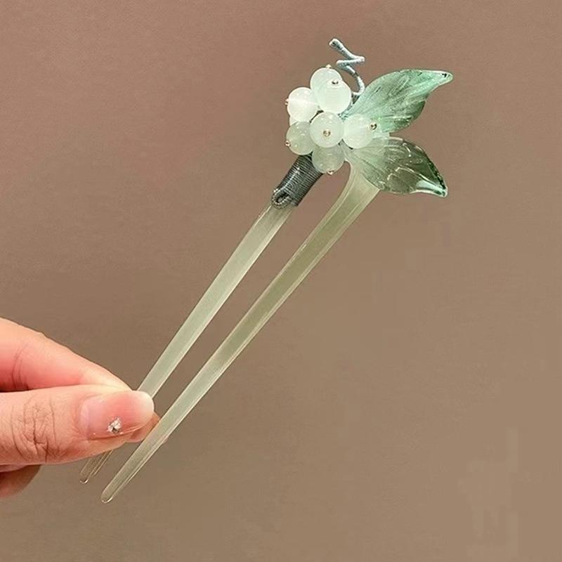 Fashion U-Shaped Hairpin Acrylic Flower Hair Stick Chopsticks Chinese Hair Clips Wedding Headdress Jewelry Hair Accessories