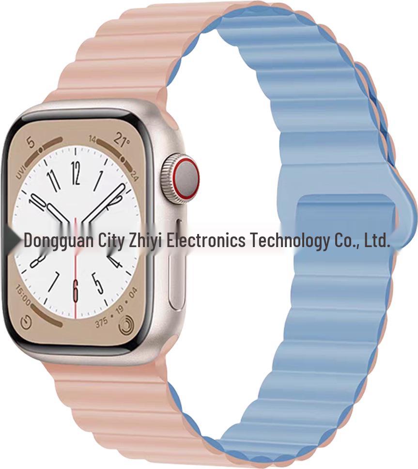 Two-Color Silicone Strap for Apple Watch 10/SE Creative S9