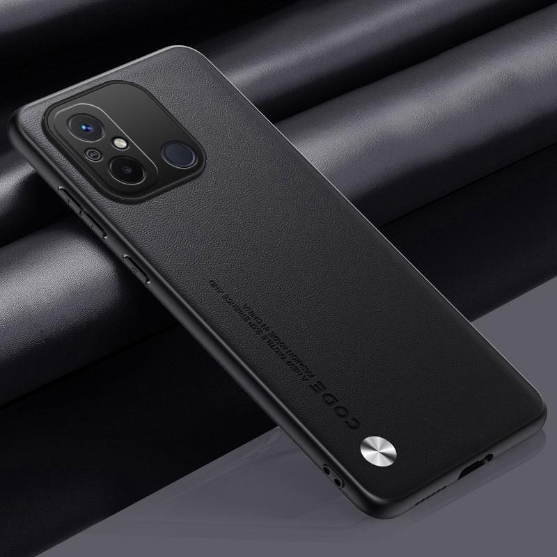 Luxury PU Leather Case For Xiaomi Redmi 12C 12 C Back Cover Matte Silicone Full Protection Phone Case For Redmi12C Redmi12 C 4G