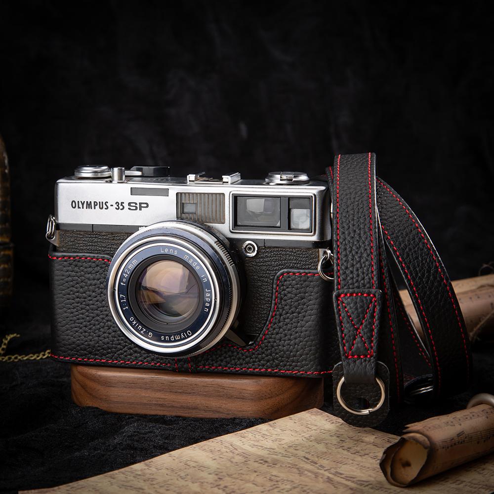 Leather Camera Half Case 35 SP Bag Leather Camera Bag For Olympus 35 SP Case Genuine Protective Case Photography Accessories