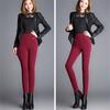 Vinter pluss fløyelsfortykning for kvinner, skinny bukser med høy midje, høy elastisk blyantSkinny lam Cashmere damebukser Leggins