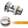Bonde de lavabo pop-up chromée en laiton 1/4" pour lavabo avec trop-plein