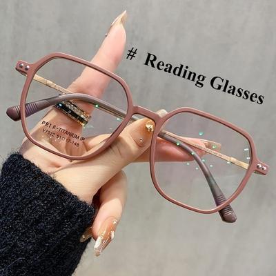 1 0 1 5 2 0 2 5 4 0 New Matte Anti Blue Light Presbyopia Glasses HD Large Frame Reading Glasses for Men Women