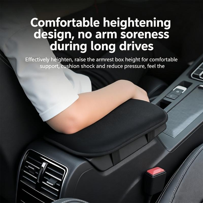 Plush Car Center Console Armrest Cover Extra Thick Padding For Enhances Support And Fatigue Relief Armrest Pad