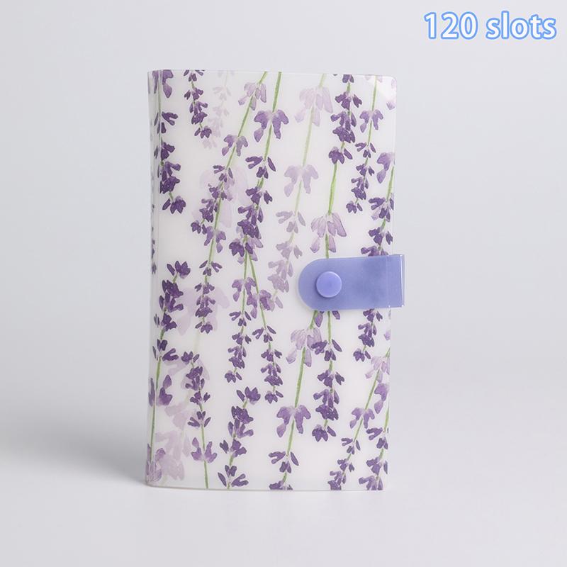 120/240 Slots Nail Sticker Storage Book Clear/Butterfly/Flowers/Leaves Cover Nail Decal Storage Album For Small Sticker