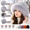 Fluffy Plush Fluffy Fur Bucket Hat Thick Warm Plush Fisherman Hat Plush Bucket Hat  Daily Wear