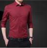 New Plus Size  8XL Men Solid Color Business Shirt Fashion Classic Basic Casual Slim White Long Sleeve Shirts Brand Clothes