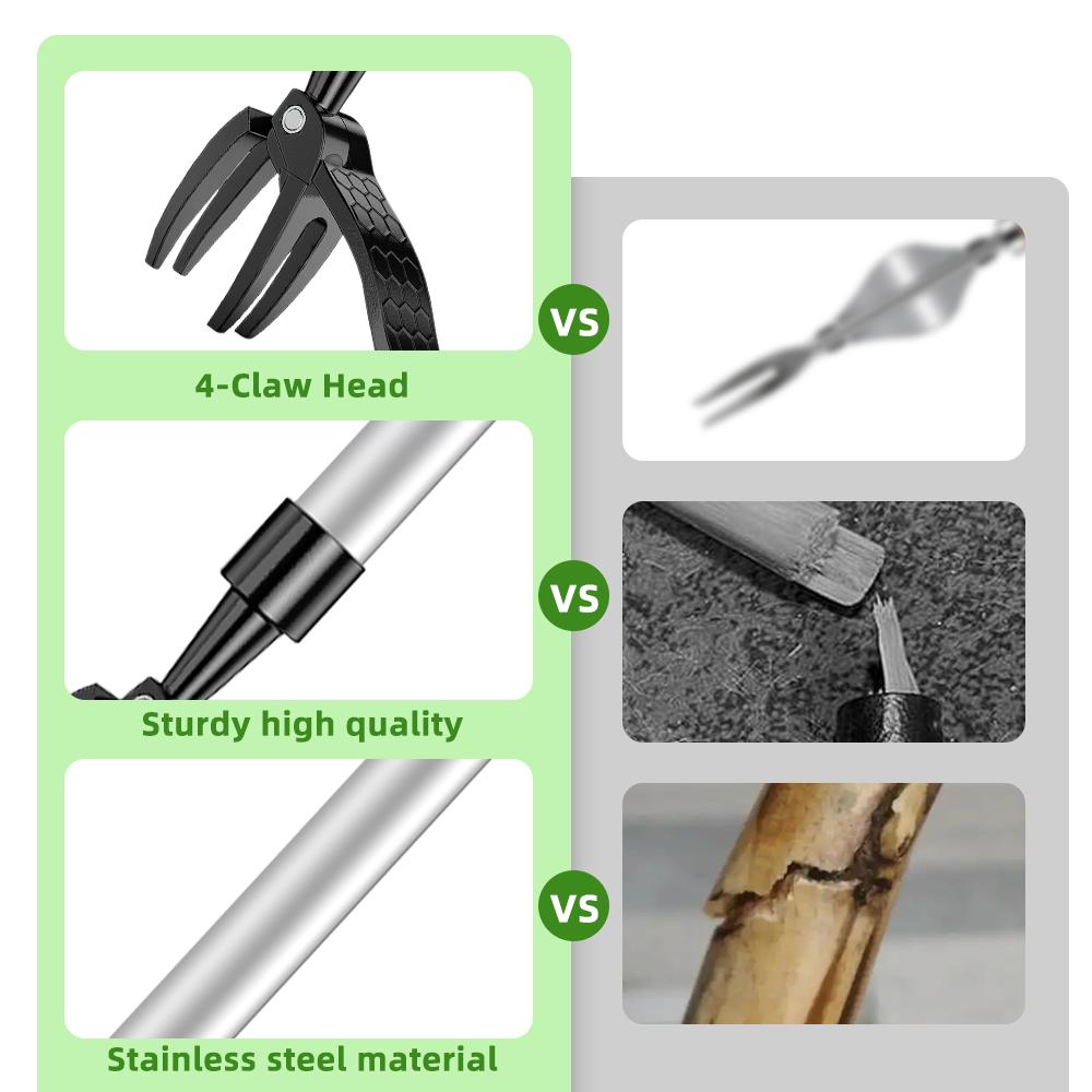 Extractor de buruieni cu gheare, unealtă, cap de plivit din aliaj de aluminiu, de schimb, pedala de picior pentru grădină, lopată pentru săpat iarbă, îndepărtător de rădăcini