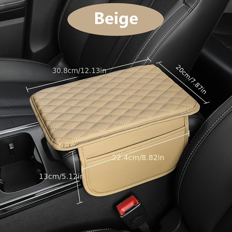 1pc Universal Car Armrest Heightening Pad with Side Storage Bag: PU Leather for Enhanced Comfort Easy Installation and Fit