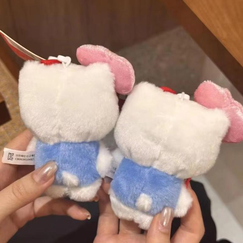 Sanrio Hello Kitty Plush 50Th Anniversary Limited Edition Cute Keychain Doll Toy Bags Pendant Decoration Gift