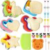 24-Piece Stainless Steel Sandwich Cutter Set With Bread Toast Fruit Shaping Tools Kids Lunch Prep