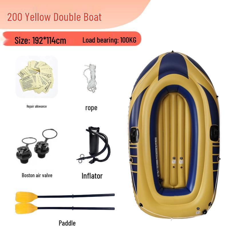 Durable Outdoor Inflatable Kayak: Fishing Boat with Thickened Wear-Resistant PVC