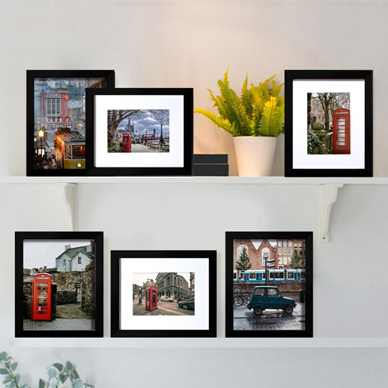 14pcs 4x6 Inch Picture Frames, Wooden Photo Frames Without Mat ,Tabletop or Wall Display for Prints, Paintings, Poster