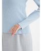 Selford Ruffle Rib Knit Top CWNT251096 SAX 2-Way Women's