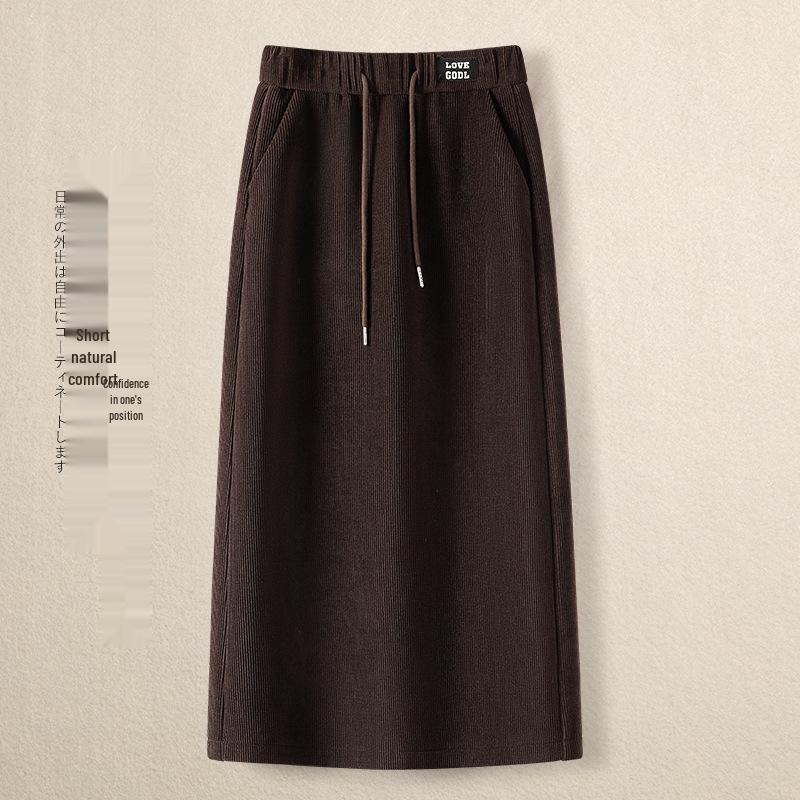 

Elegant High-Waisted Mid-Length Skirt for Women: 2025 Autumn/Winter Collection - Stylish, Versatile, and Warm 2XL /30 [125-135 lbs]