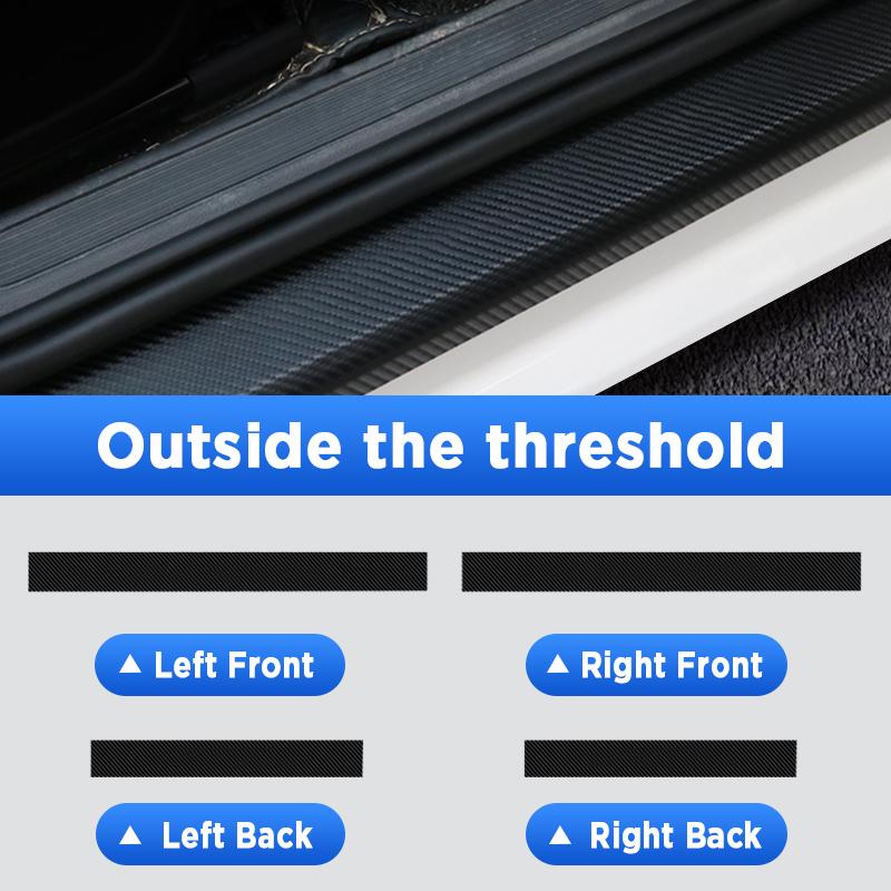 For Chery OMODA C5 -2025 Car Door Sills Scuff Plate Threshold Protector Interior Imitation Carbon Fiber Sticker Accessories
