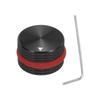 Uxcell Aluminum Potentiometer Knob Inch Volume Audio Control Knob X 25mm Potentiometer Screw Type for Guitar and Bass Black Dark Red Rubber Ring