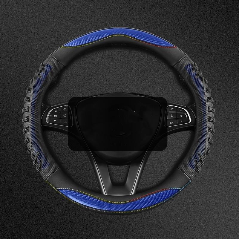 3D Honeycomb Car Steering Wheel Cover Durable Silicone Cover With Anti-Slip Linning Universal Fits Steering Wheels Dia 38Cm