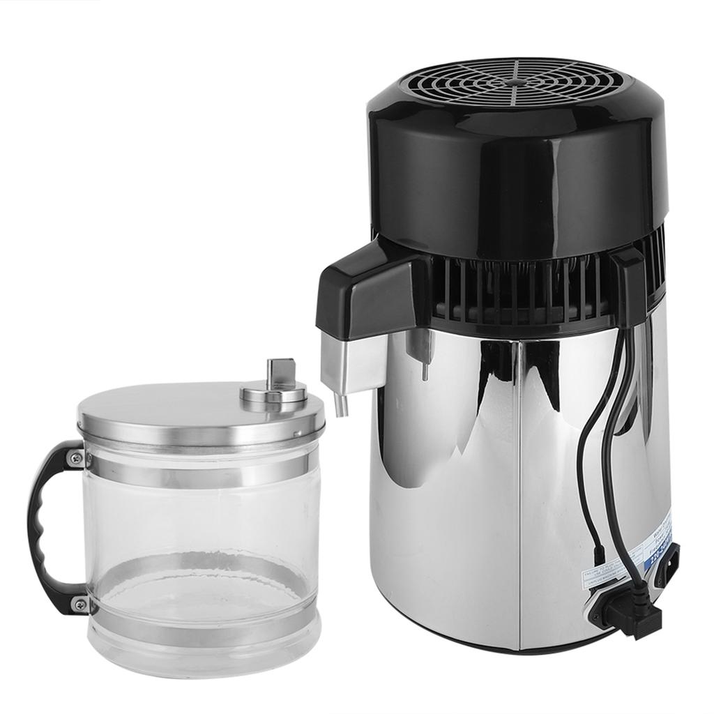 4L Stainless Steel Countertop Pure Water Distiller Distillation Equipment for Home OfficeUS