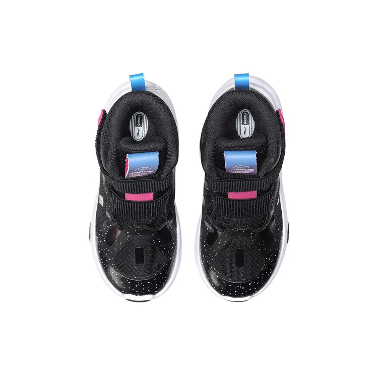 Li Ning Kids Sports Lifestyle Series Comfortable Durable Casual Shoes Kids Sneakers Black White YKAP074-11