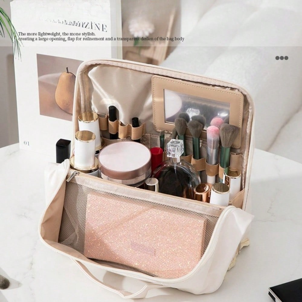 Vertikale Kosmetiktasche Große Kapazität Damen Federtasche Reise Wasserdicht Hängend Koffer Kosmetik Aufbewahrungstasche