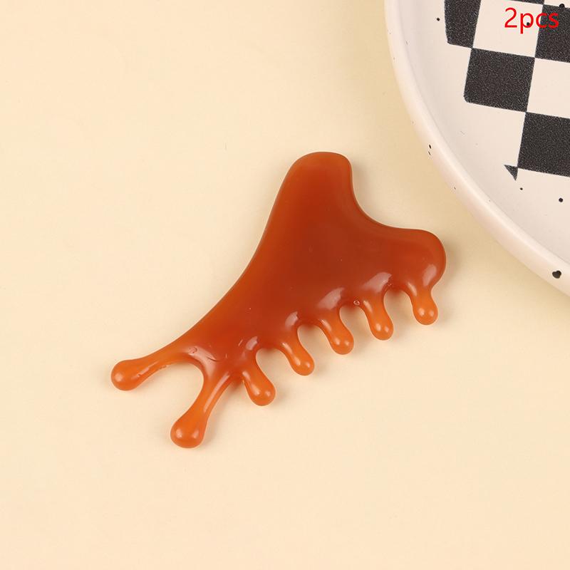 

Head Eye Scalp Unblocking Meridian Massage Comb 4In1 Sandalwood Massage Comb Head Meridian Scalp Comb Eye Shoulder Neck Scraping 2pcs