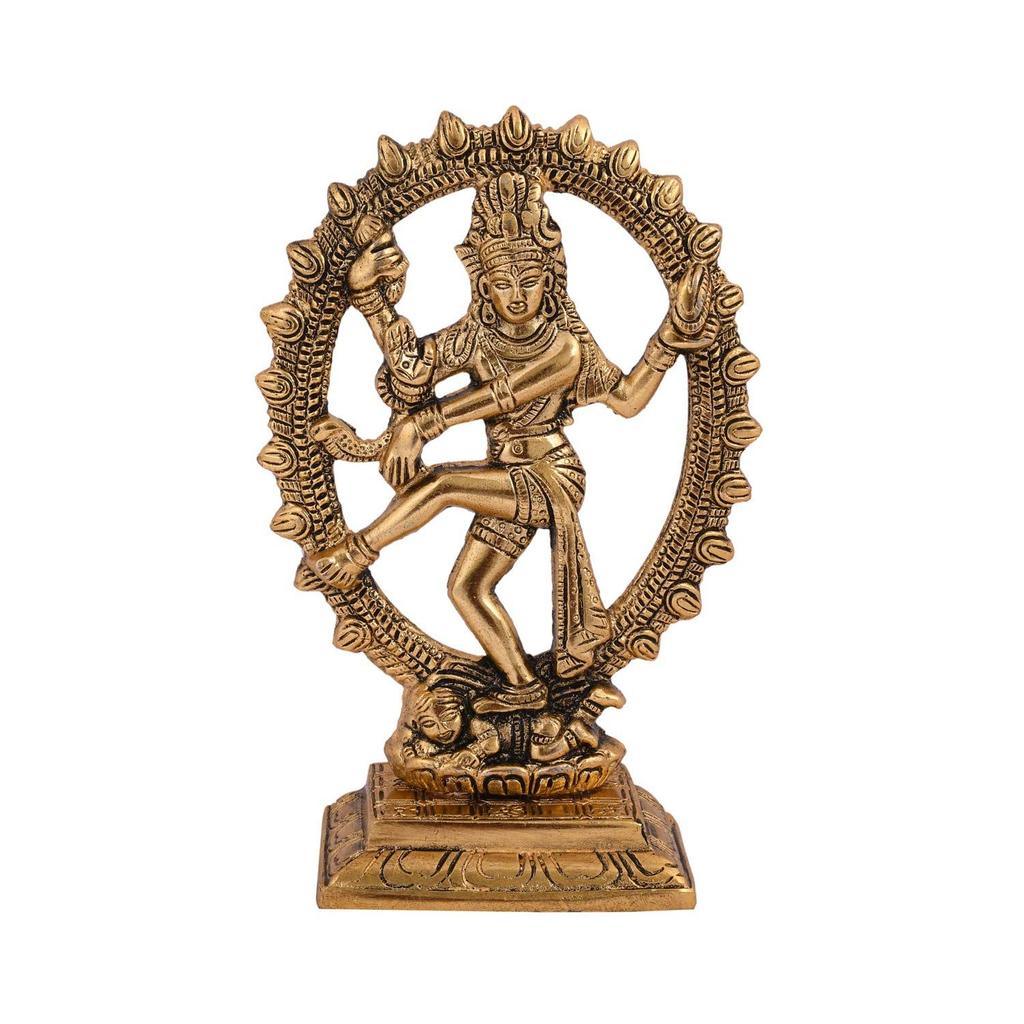 Metal Shiva Idol Natraj Statue Statue for Home Decor - Gold Plated Dancing Shiva Natraja/Natrajan Showpiece Figurine