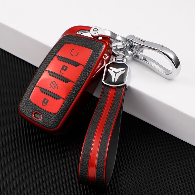 Leather Key Cover for Changan CS35 Plus, CS95, CS85 Coupe - Full Wrap Protection