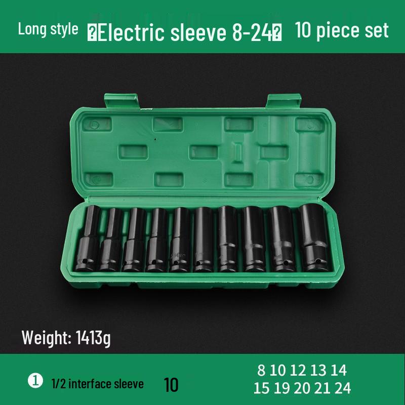 Extended Electric Hex Socket Hand Drill and Impact Wrench Tool Set