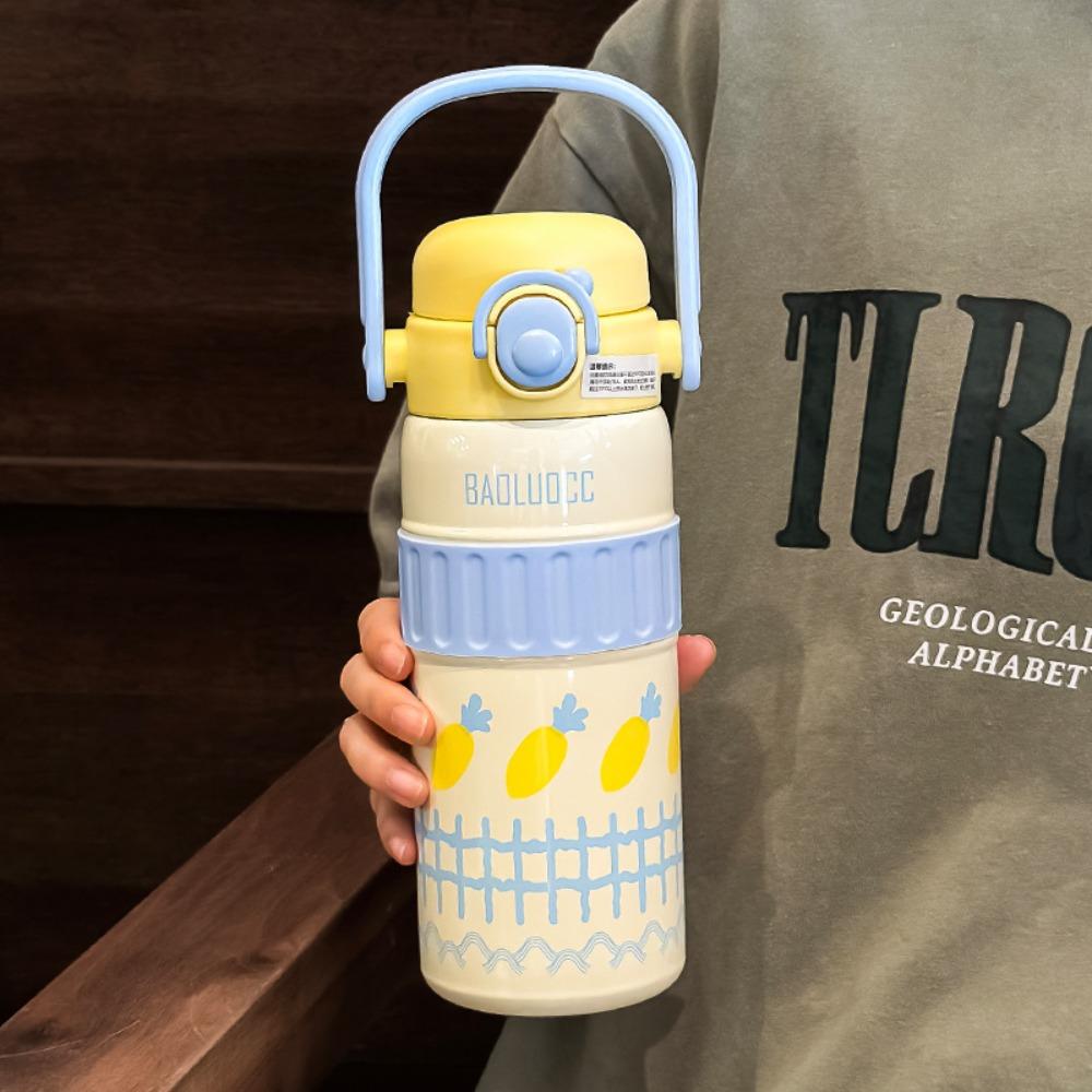 600ml Insulated Cup Large Capacity Vacuum Flasks New Thermal Mug  For Kids