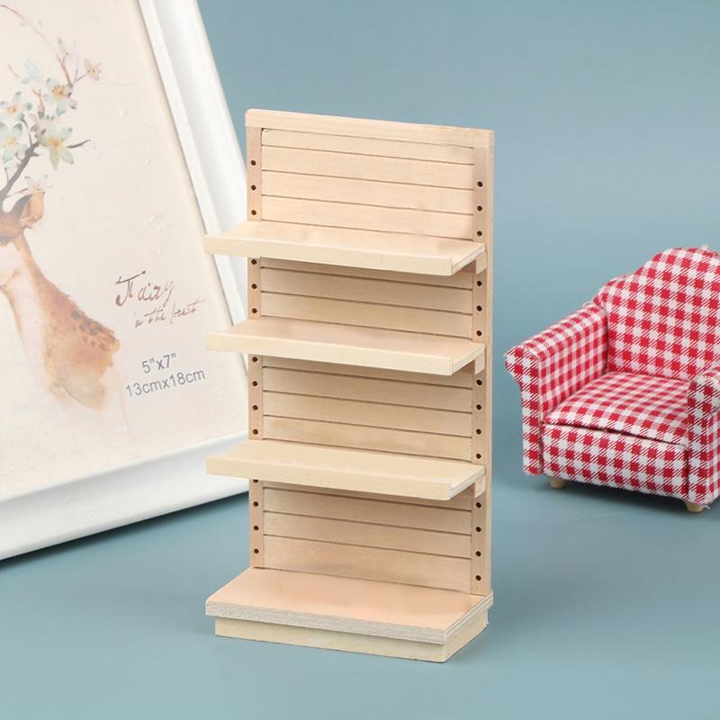 1:12 Dollhouse Miniature Display Rack Storage Shelf Model Furniture Decor Toy
