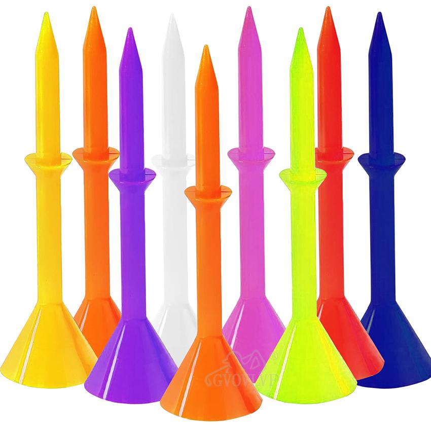 30pcs One Pack Golf Tees Plastic Long 80mm Cup Tees Golf Plastic Tees Step Down Upgrade for Men Women Kids Random Color Mixing 5