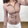 Giacca da Yoga Lu Family Defina Slim Fit con Collo Alto, Asciugatura Rapida - Morbida, Spazzolata, Elastica per l'Autunno