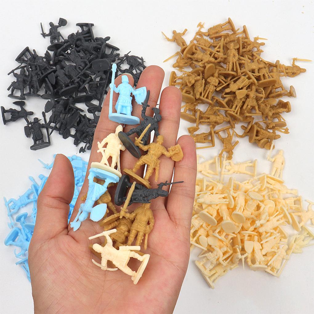 100 Pieces Kids 4-6 Years Old Simulation Model Figure Tabletop Decor Assembly Birthday Gift Living Room Office