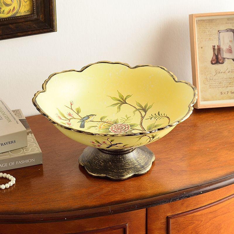 Retro Ceramic Fruit Bowl Set for Living Room and Dining Table