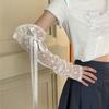Lolita Driving Gloves Sunscreen Sleeve Long Sleeve Glove Lace Arm Warmers Ice Silk Sleeves