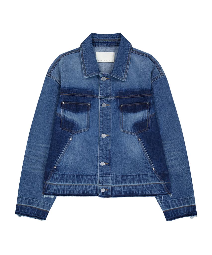 Ungimmick Contrast Wash Denim Jacket (Blue)