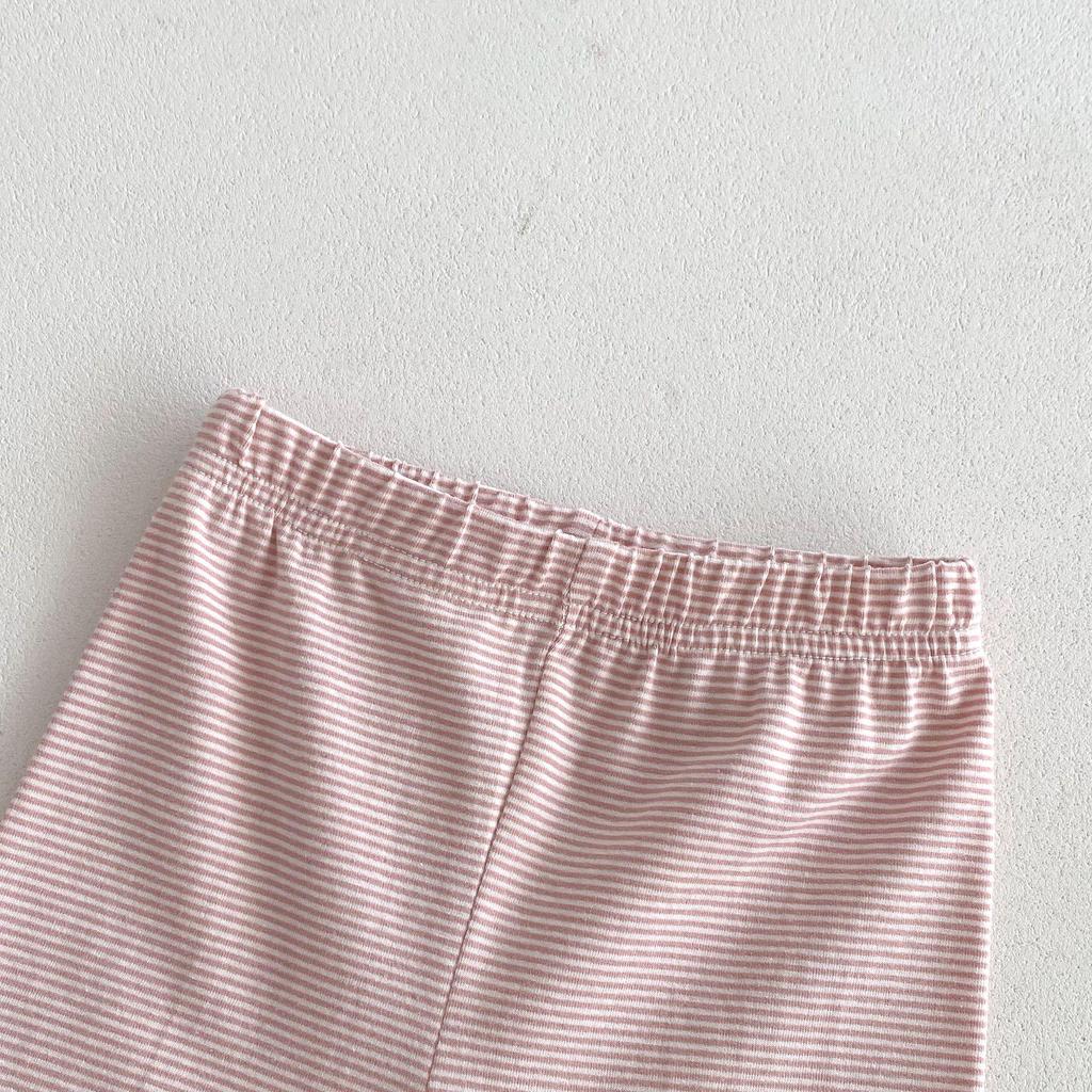 Short-Sleeve Heart T-Shirt & Striped Shorts Set