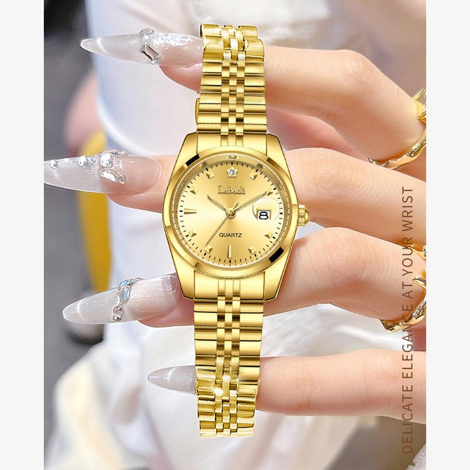 Women Dress Watch Steel Bracelet Ladies Analog Quartz Minimalist Waterproof Wrist Watch Birthday Gift