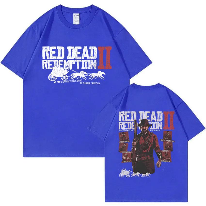 Game Player Red Dead Redemption 2 Tshirt Men Women Casual Vintage Cotton Short Sleeve T Shirts Unisex Fashion Oversized Tshirt