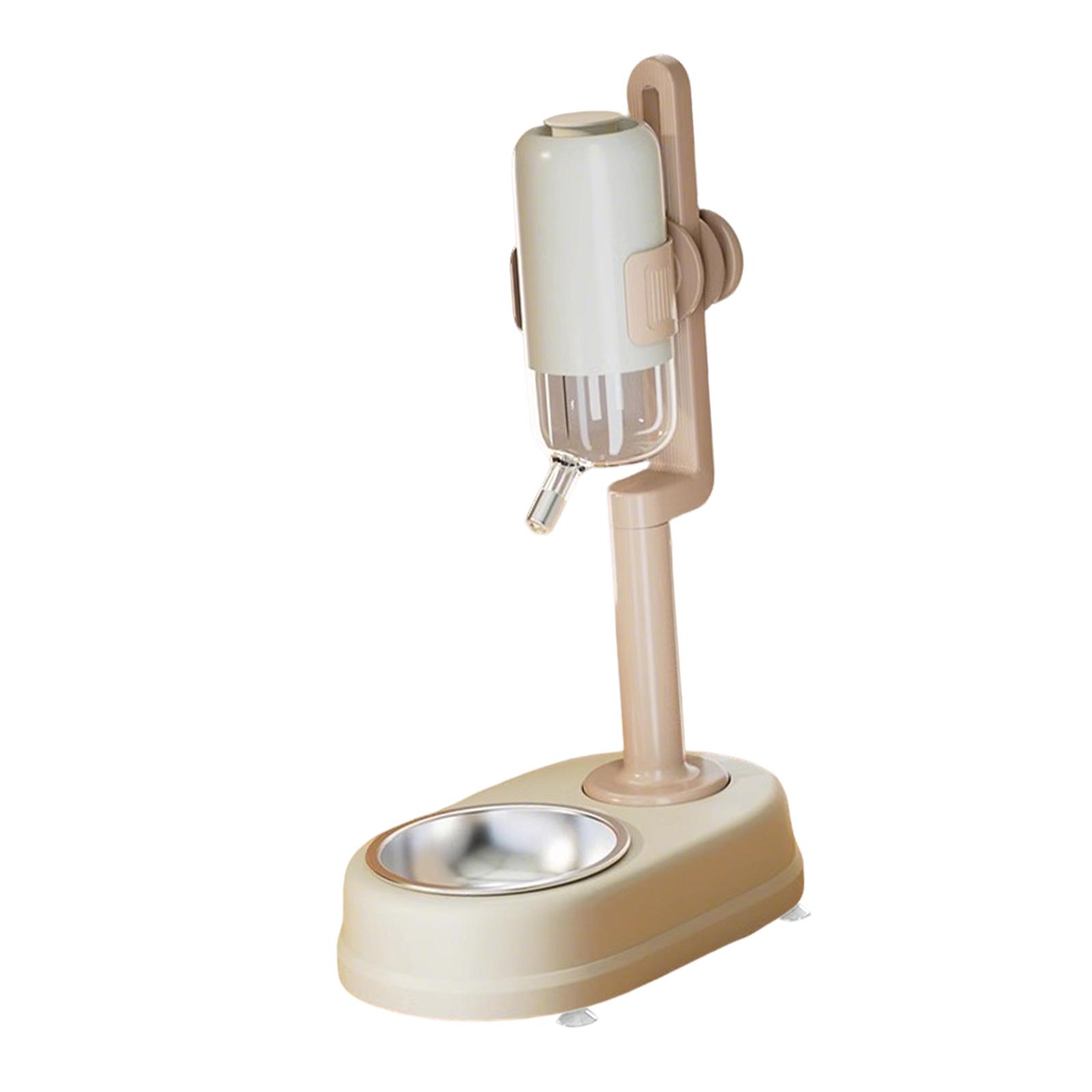 Elevated Dog Feeder Waterer Bowl Automatic Pet Water Dispenser Anti Spill Drinker for Small Large Pets белый