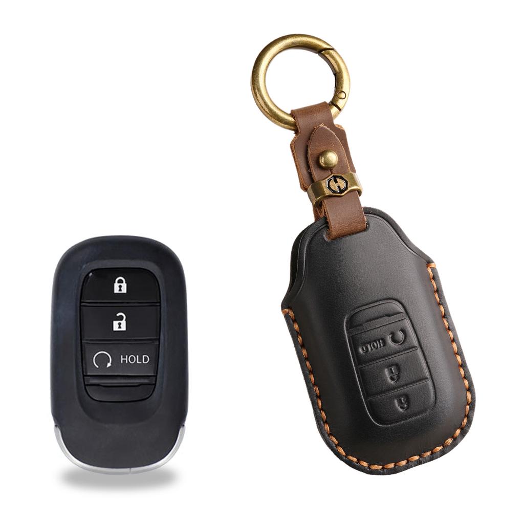 The New Retro Key Cover Is Suitable for The New Honda Accord Civic Handmade Leather Car Keychain.