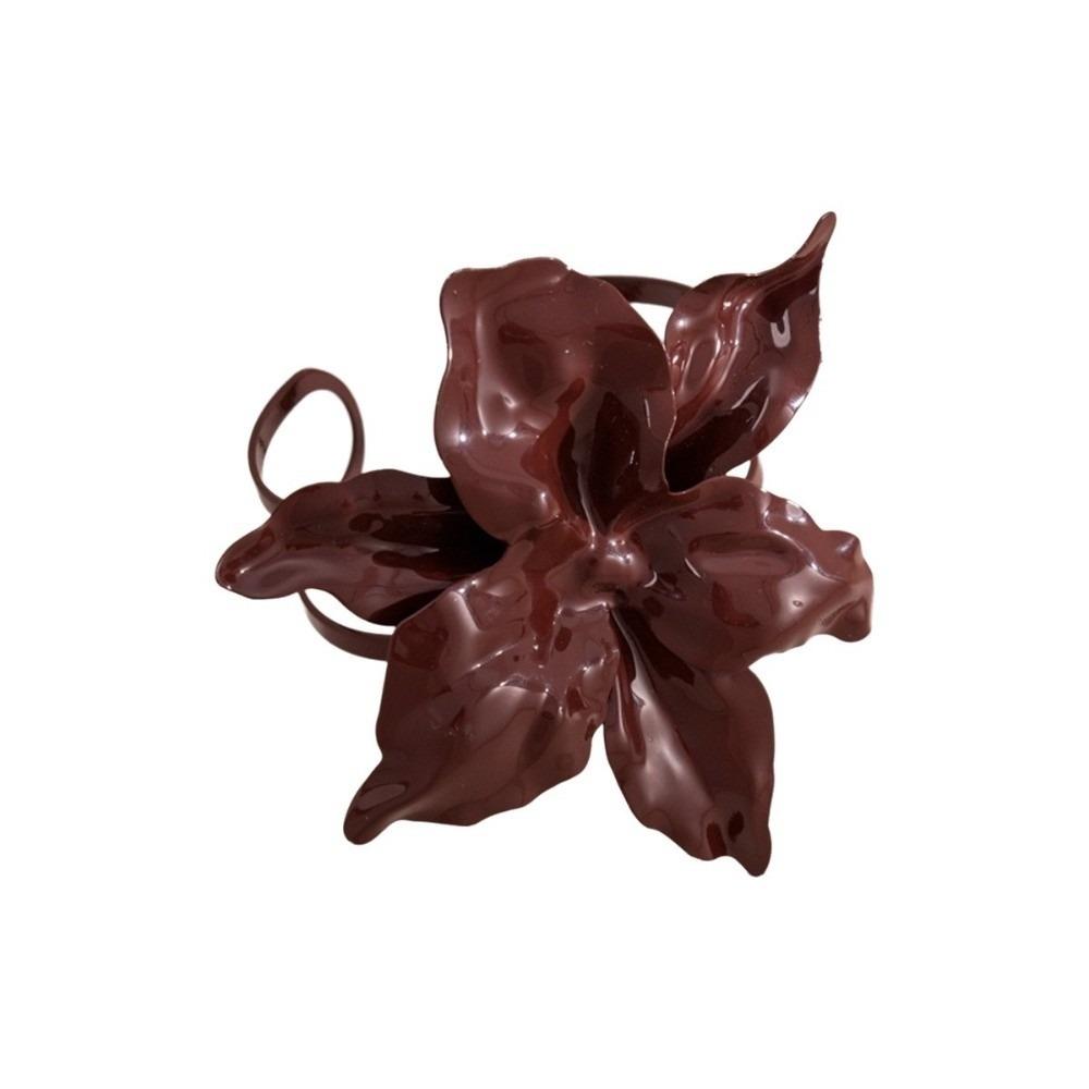 Металлический Преувеличенный Цветочный Браслет Большой Цветок Наручный Браслет Роскошный Цветочный Браслет Вечеринка кофейный