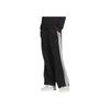 Adidas AW24 Sports Lifestyle Series Striped Comfortable Skin-Friendly Knitted Sports Pants Women Pants Black JZ1642